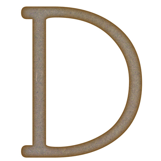 Letter D MDF Laser Cut Craft Blanks in Various Sizes (mm x 90mm)