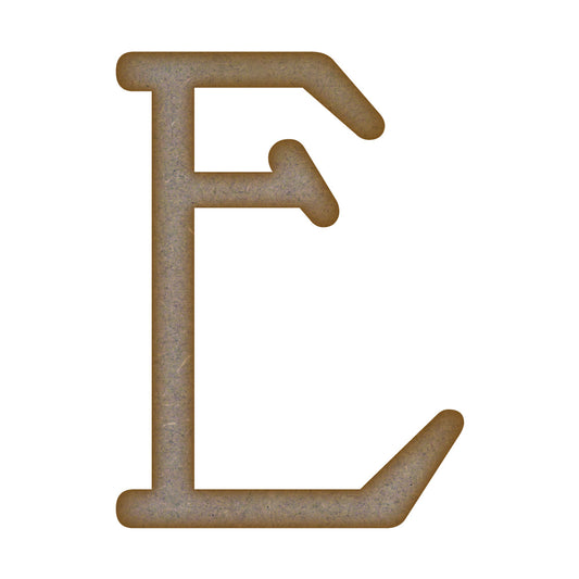 Letter E MDF Laser Cut Craft Blanks in Various Sizes (mm x 90mm)