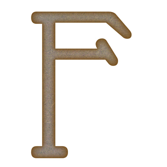 Letter F MDF Laser Cut Craft Blanks in Various Sizes (mm x 90mm)