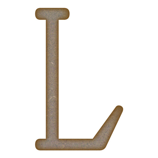 Letter L MDF Laser Cut Craft Blanks in Various Sizes (mm x 90mm)