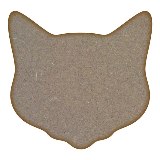 Cat Head MDF Laser Cut Craft Blanks in Various Sizes