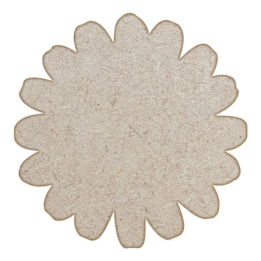 Flower (Design 5) MDF Laser Cut Craft Blanks in Various Sizes