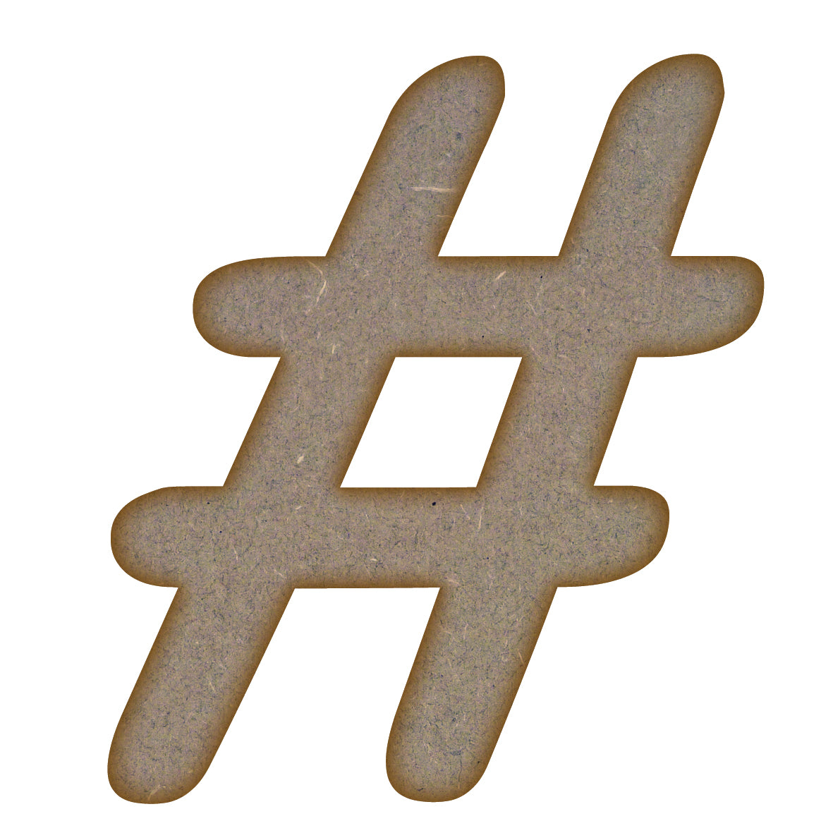 Hashtag MDF Laser Cut Craft Blanks in Various Sizes