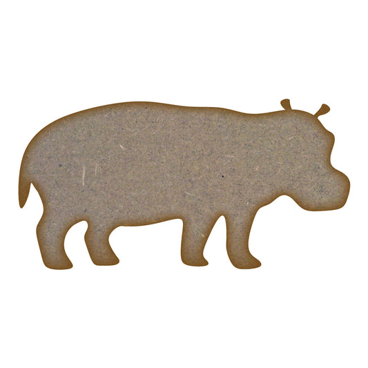 Hippo MDF Laser Cut Craft Blanks in Various Sizes