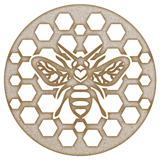 Honey Bee MDF Laser Cut Craft Blanks in Various Sizes