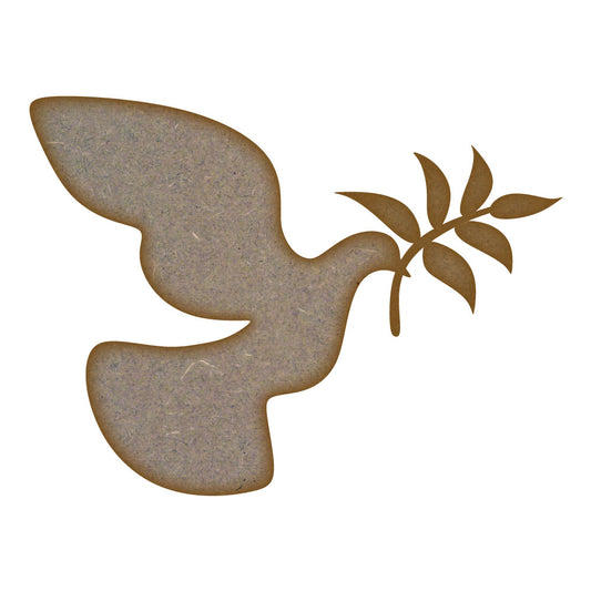 Peace Dove MDF Laser Cut Craft Blanks in Various Sizes