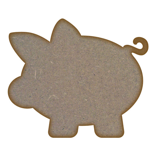 Piglet MDF Laser Cut Craft Blanks in Various Sizes