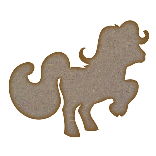 Pony MDF Laser Cut Craft Blanks in Various Sizes (90mm x 75mm)