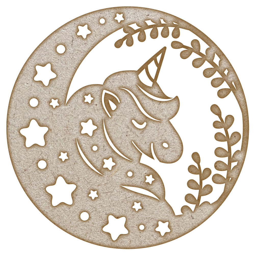 Unicorn Stars in Your Eyes MDF Laser Cut Craft Blanks in Various Sizes