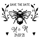 Personalised Laser Rubber Stamps - Save the Date: Bee