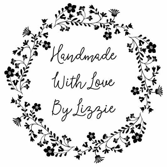 Personalised Laser Cut Rubber Stamp - Handmade By: Flower Wreath (Design 3)