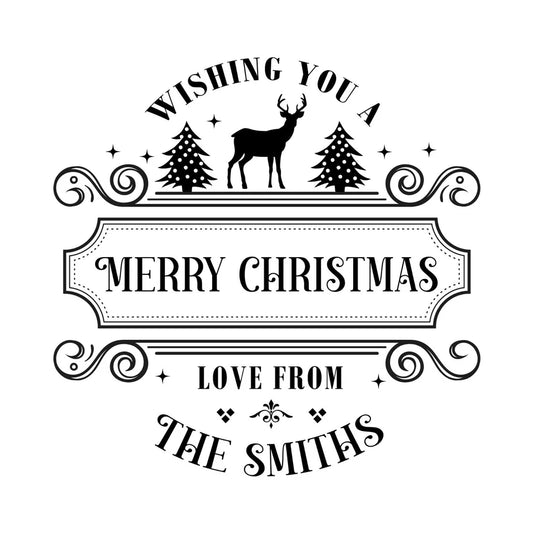 Personalised Laser Rubber Stamps - Christmas: Christmas Sign