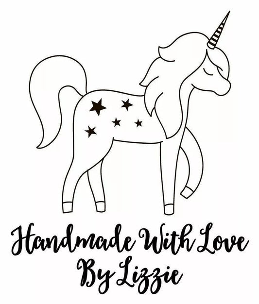 Personalised Laser Cut Rubber Stamp - Handmade By: Unicorn