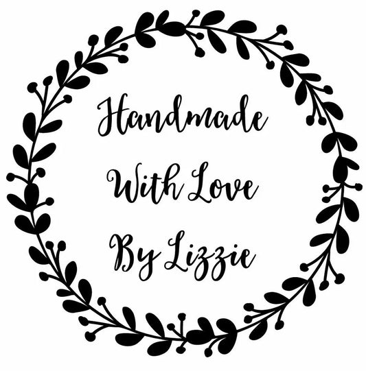 Personalised Laser Cut Rubber Stamp - Handmade By: Leaf Wreath (Design 2)