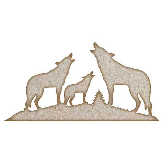 Wolf Pack New Member MDF Laser Cut Craft Blanks in Various Sizes